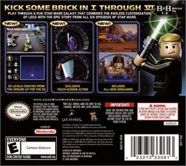 Box back cover for Lego Star Wars - La Saga Complète on the Nintendo DS.